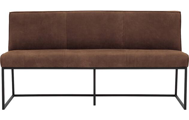 Goossens excellent eetkamerbank tom bruin leer - 8210538-01