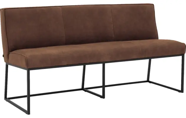 Goossens excellent eetkamerbank tom bruin leer - 8210538-02