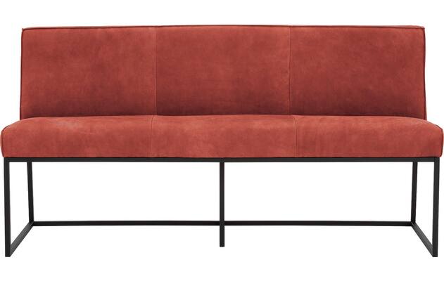 Goossens excellent eetkamerbank tom rood leer - 8210542-01