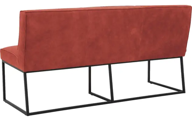 Goossens excellent eetkamerbank tom rood leer - 8210542-03