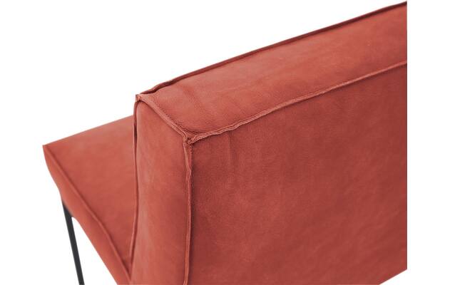 Goossens excellent eetkamerbank tom rood leer - 8210542-05