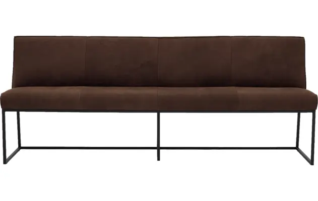 Goossens excellent eetkamerbank tom bruin leer - 8210556-01