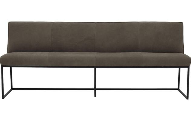 Goossens excellent eetkamerbank tom grijs leer - 8210557-01