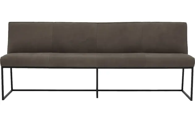 Goossens excellent eetkamerbank tom grijs leer - 8210557-01