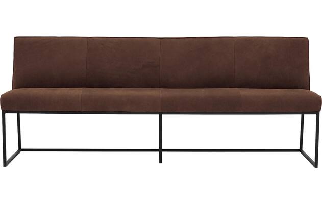 Goossens excellent eetkamerbank tom bruin leer - 8210558-01