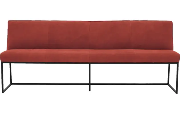 Goossens excellent eetkamerbank tom rood leer - 8210562-01