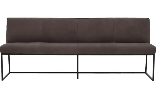 Goossens excellent eetkamerbank tom bruin leer - 8210563-01