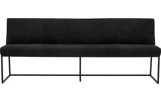 Goossens excellent eetkamerbank tom zwart leer - 8210564-01