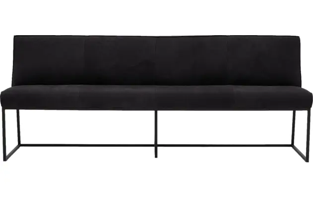 Goossens excellent eetkamerbank tom zwart leer - 8210564-01