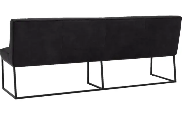 Goossens excellent eetkamerbank tom zwart leer - 8210564-04