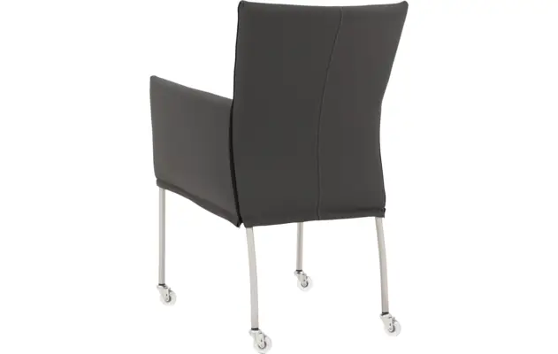 Goossens eetkamerstoel funk grijs leer - 8210584-02
