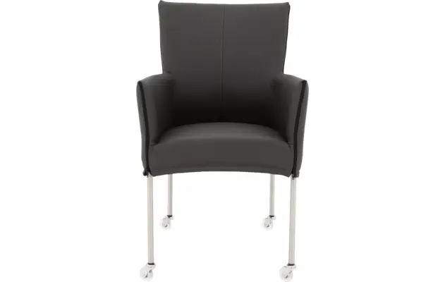 Goossens eetkamerstoel funk grijs leer - 8210584-03