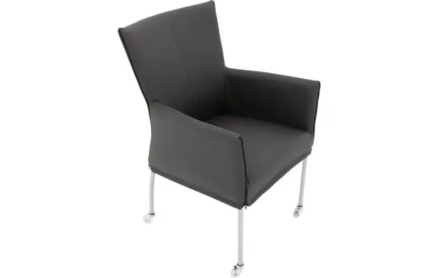 Goossens eetkamerstoel funk grijs leer - 8210584-04