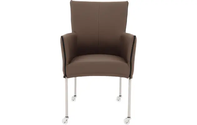 Goossens eetkamerstoel funk bruin leer - 8210586-03