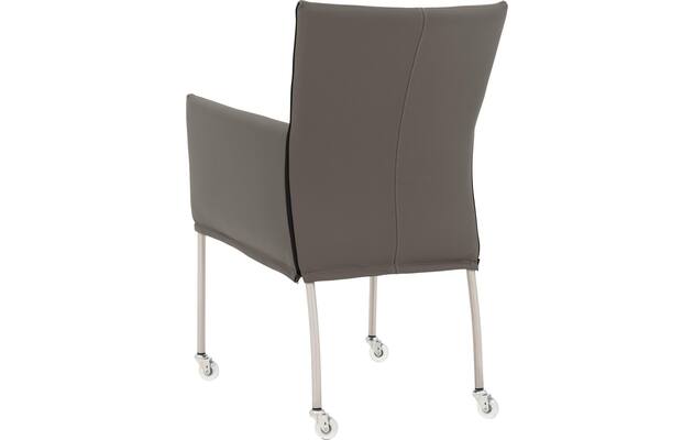 Goossens eetkamerstoel funk grijs leer - 8210588-02