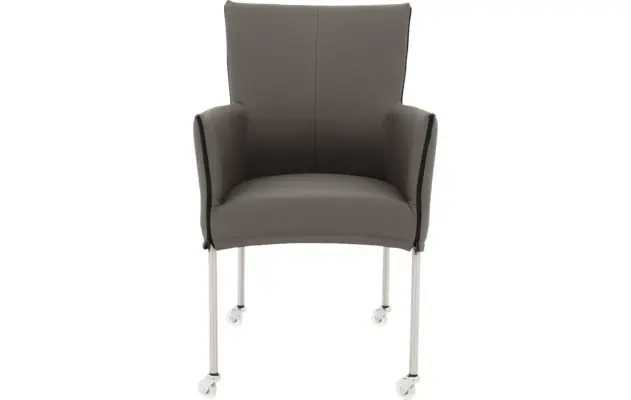 Goossens eetkamerstoel funk grijs leer - 8210588-03