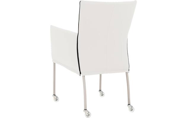 Goossens eetkamerstoel funk wit leer - 8210589-02