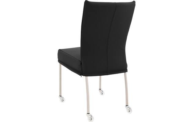 Goossens eetkamerstoel funk zwart leer - 8210590-02