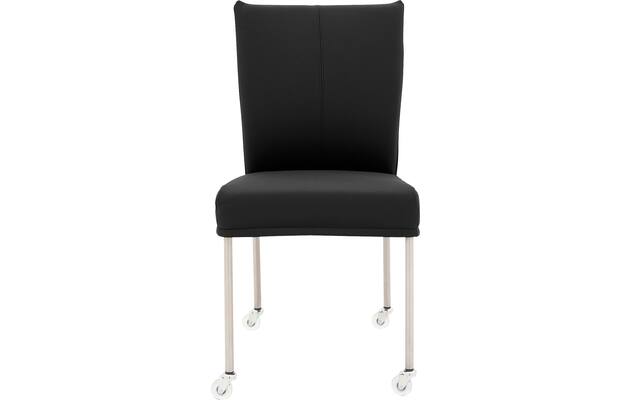 Goossens eetkamerstoel funk zwart leer - 8210590-03