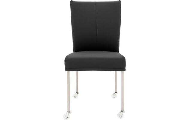 Goossens eetkamerstoel funk grijs leer - 8210591-03