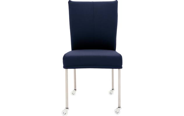 Goossens eetkamerstoel funk blauw leer - 8210592-03