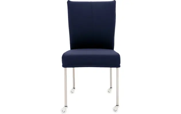 Goossens eetkamerstoel funk blauw leer - 8210592-03