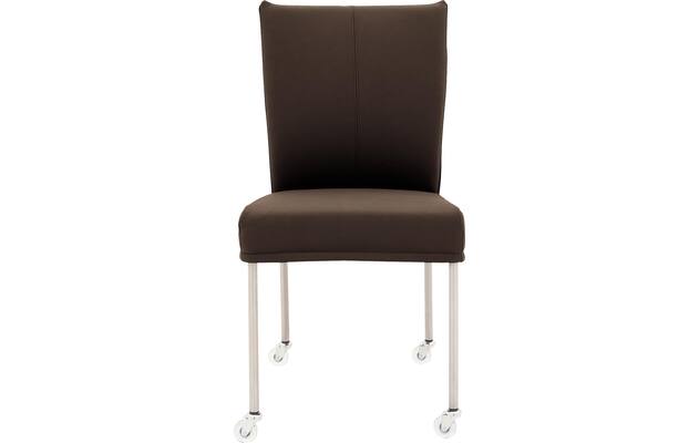 Goossens eetkamerstoel funk bruin leer - 8210593-03