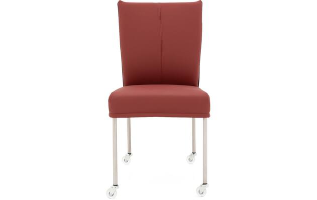 Goossens eetkamerstoel funk rood leer - 8210594-03