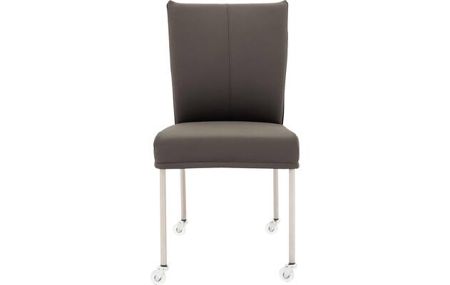 Goossens eetkamerstoel funk grijs leer - 8210595-01