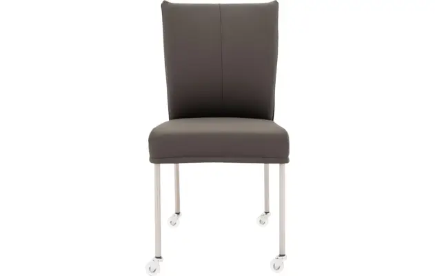 Goossens eetkamerstoel funk grijs leer - 8210595-01