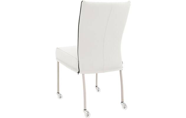Goossens eetkamerstoel funk wit leer - 8210596-03