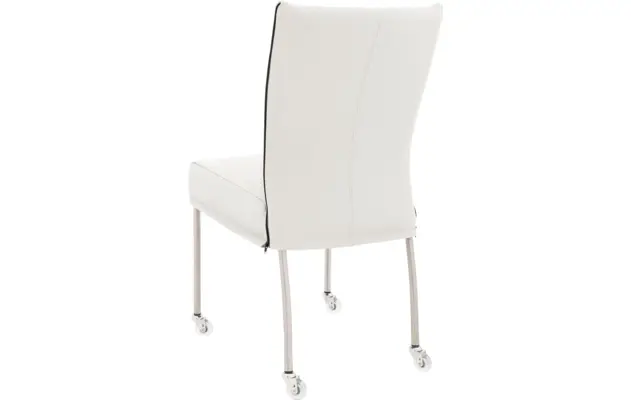 Goossens eetkamerstoel funk wit leer - 8210596-03