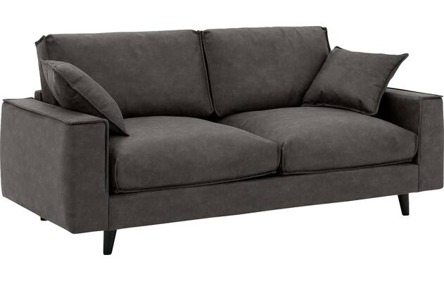 Goossens zitbank jonas grijs micro leer - 8210605-02