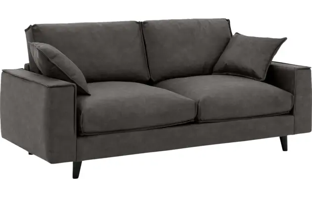 Goossens zitbank jonas grijs micro leer - 8210605-02