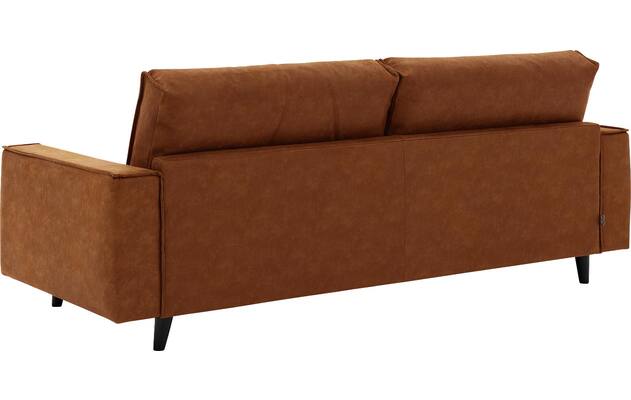 Goossens zitbank jonas bruin micro leer - 8210606-03