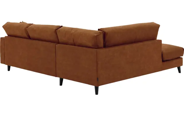 Goossens hoekbank jonas bruin micro leer - 8210609-04