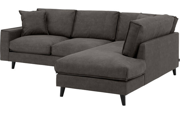 Goossens hoekbank jonas grijs micro leer - 8210610-03-gespiegeld