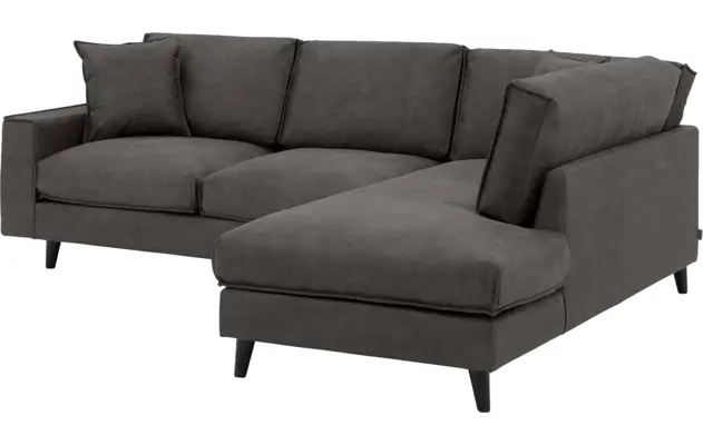 Goossens hoekbank jonas grijs micro leer - 8210610-03-gespiegeld