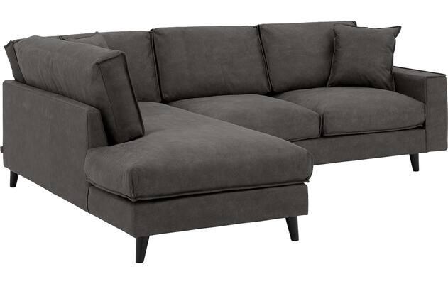 Goossens hoekbank jonas grijs micro leer - 8210610-03