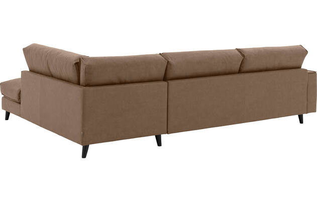 Goossens hoekbank jonas bruin micro leer - 8210615-04-gespiegeld