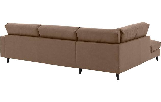 Goossens hoekbank jonas bruin micro leer - 8210615-04