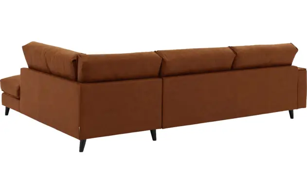 Goossens hoekbank jonas bruin micro leer - 8210616-04-gespiegeld