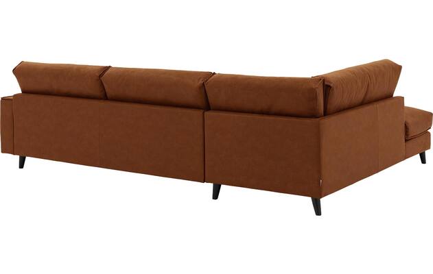 Goossens hoekbank jonas bruin micro leer - 8210616-04