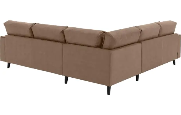 Goossens hoekbank jonas bruin micro leer - 8210621-03