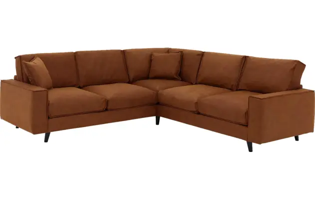 Goossens hoekbank jonas bruin micro leer - 8210622-01