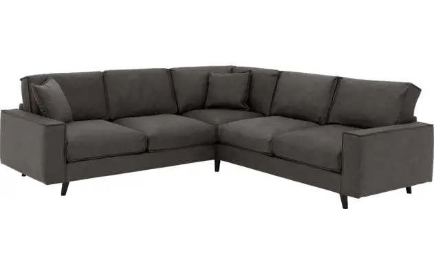 Goossens hoekbank jonas grijs micro leer - 8210623-02