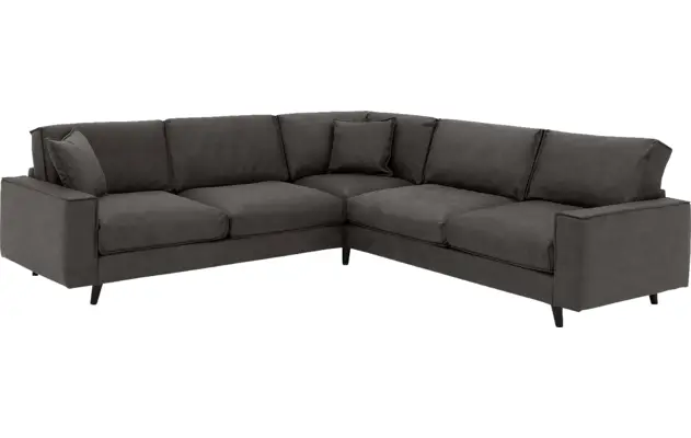 Goossens hoekbank jonas grijs micro leer - 8210624-02