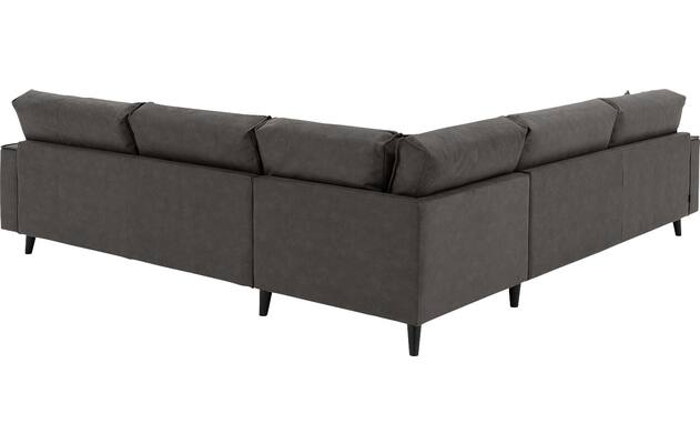 Goossens hoekbank jonas grijs micro leer - 8210624-03