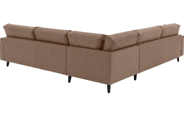 Goossens hoekbank jonas bruin micro leer - 8210626-02