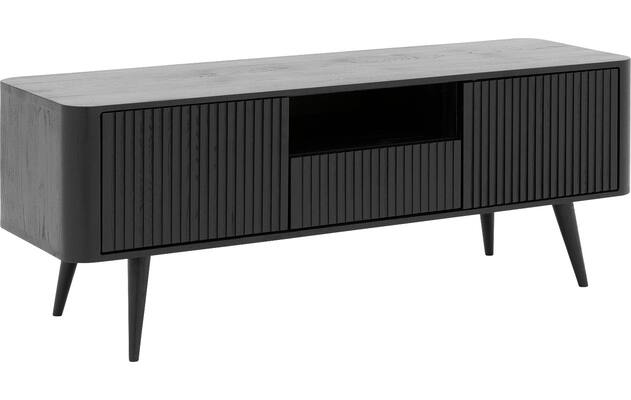 Goossens tv meubel seppe zwart eiken - 8210676-02